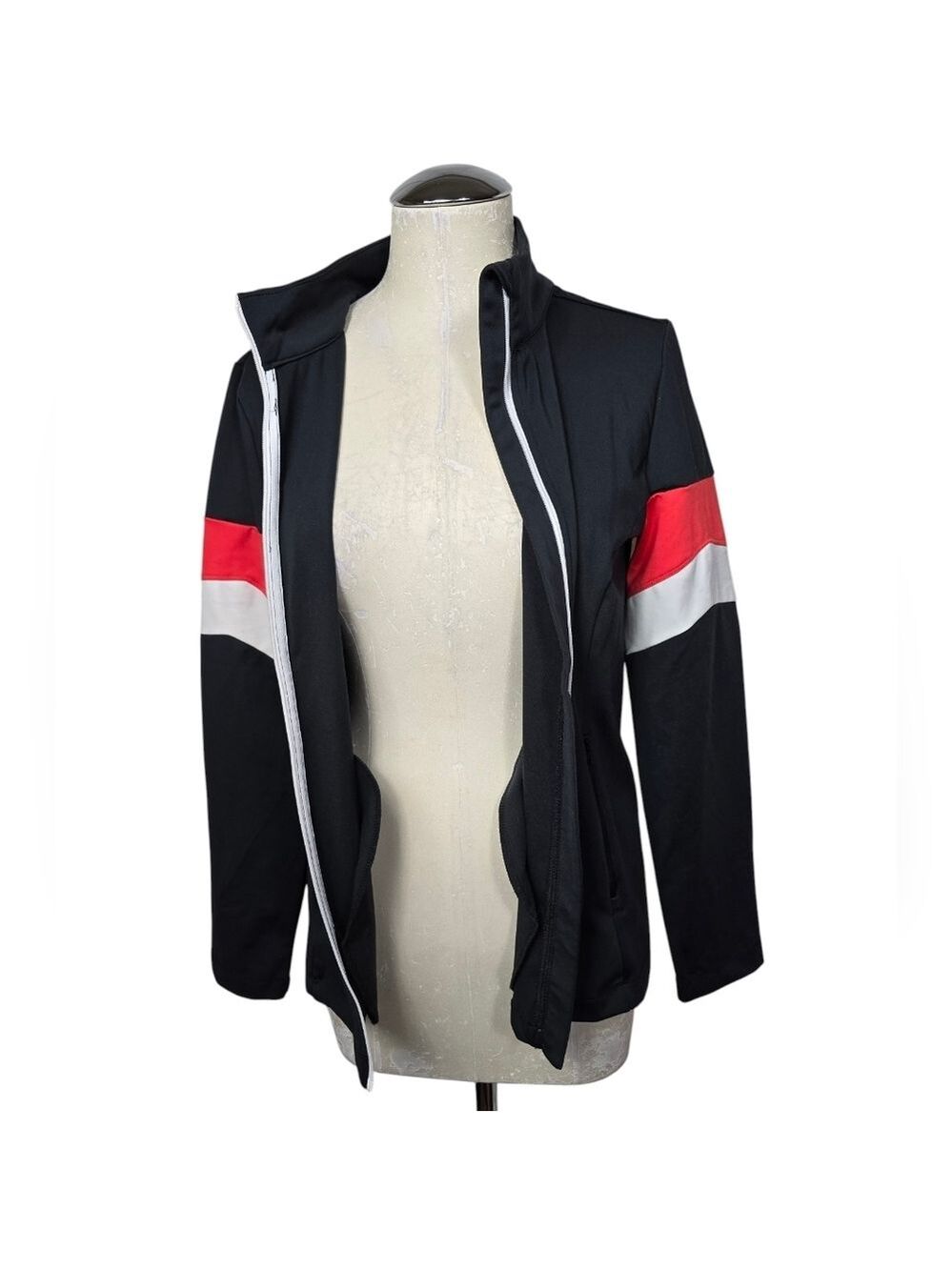 Redvanly Black White Red Full Zip Lightweight Jacket M - Picture 2 of 7